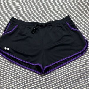 Under Armour Women's Athletic Shorts in Black and Purple